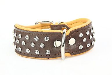 Yogipet - Collier Crystal Déco pour Chien Marron