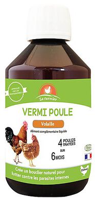 Le Fermier - Aliment Complémentaire Vermi Poule pour Basse cour - 250ml