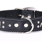 Yogipet - Collier Bulldog Cuir Crystal pour Chien - Noir image number null