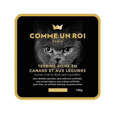 Comme Un Roi - Terrine au Canard et aux Légumes pour Chat - 100g