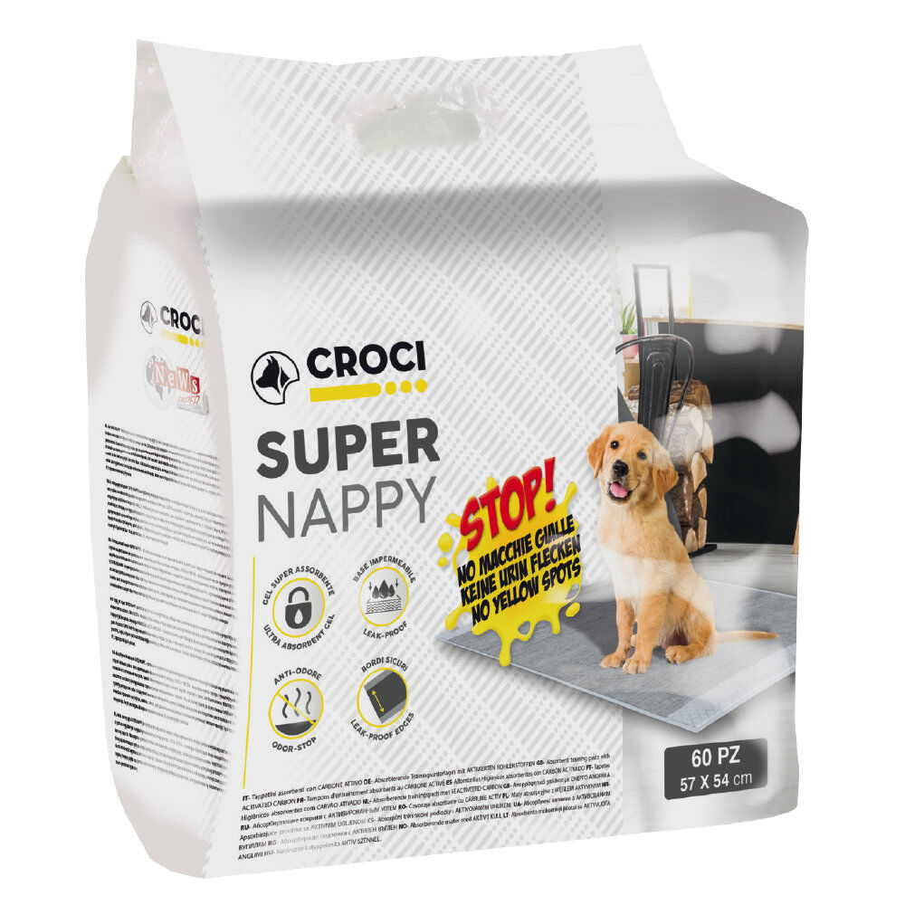 Croci - Tapis Hygi&eacute;nique Super NAPPY Charbon Actif x60 - 57x54cm Image num&eacute;ro 1