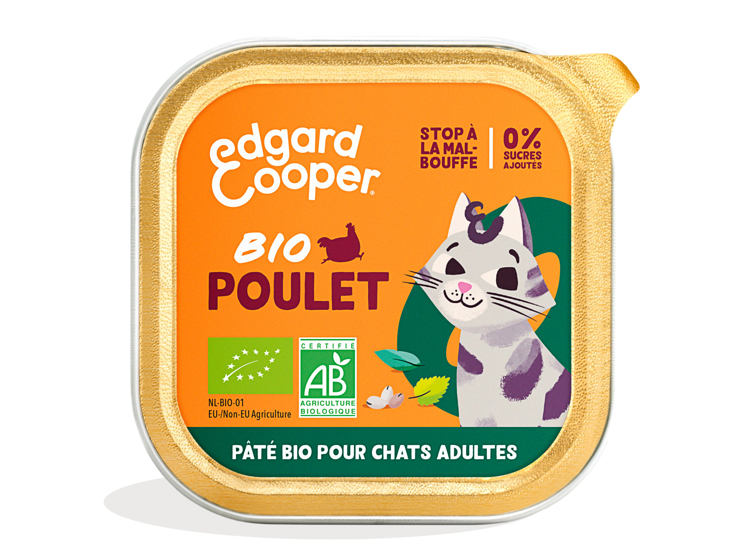 Edgard & Cooper - P&acirc;t&eacute;e BIO au Poulet pour Chat - 85g Image num&eacute;ro 1