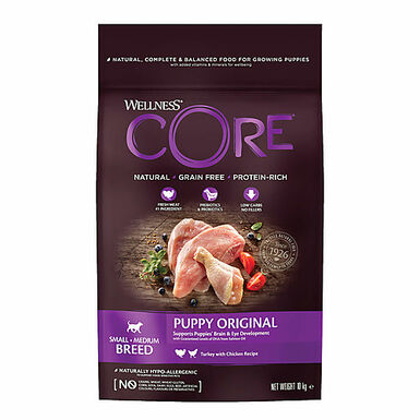 Wellness CORE - Croquettes Puppy Dinde et Poulet pour Chiot - 10Kg