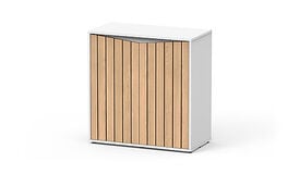 Aquatlantis - Meuble Prestige 80 - Blanc Portes Bois striés