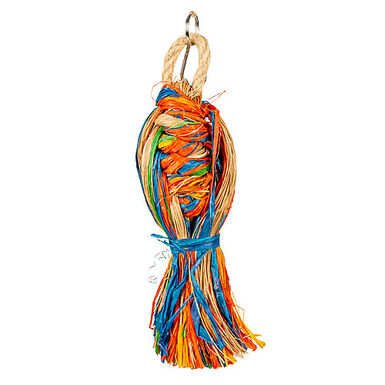 Duvoplus - Jouet Shreddy Tros avec du Raffie et du Jute - 7x7x23cm