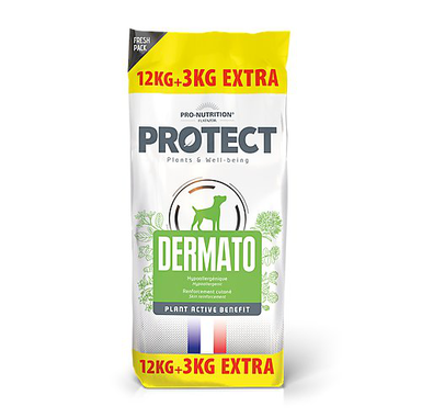 Flatazor - Croquettes Protect Dermato pour Chien - 12Kg + 3 Kg Offerts
