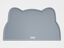 Leeby - Tapis pour Gamelles Forme Chat en Silicone Gris - 44 &times; 25,5cm Indicateur image num&eacute;ro 1