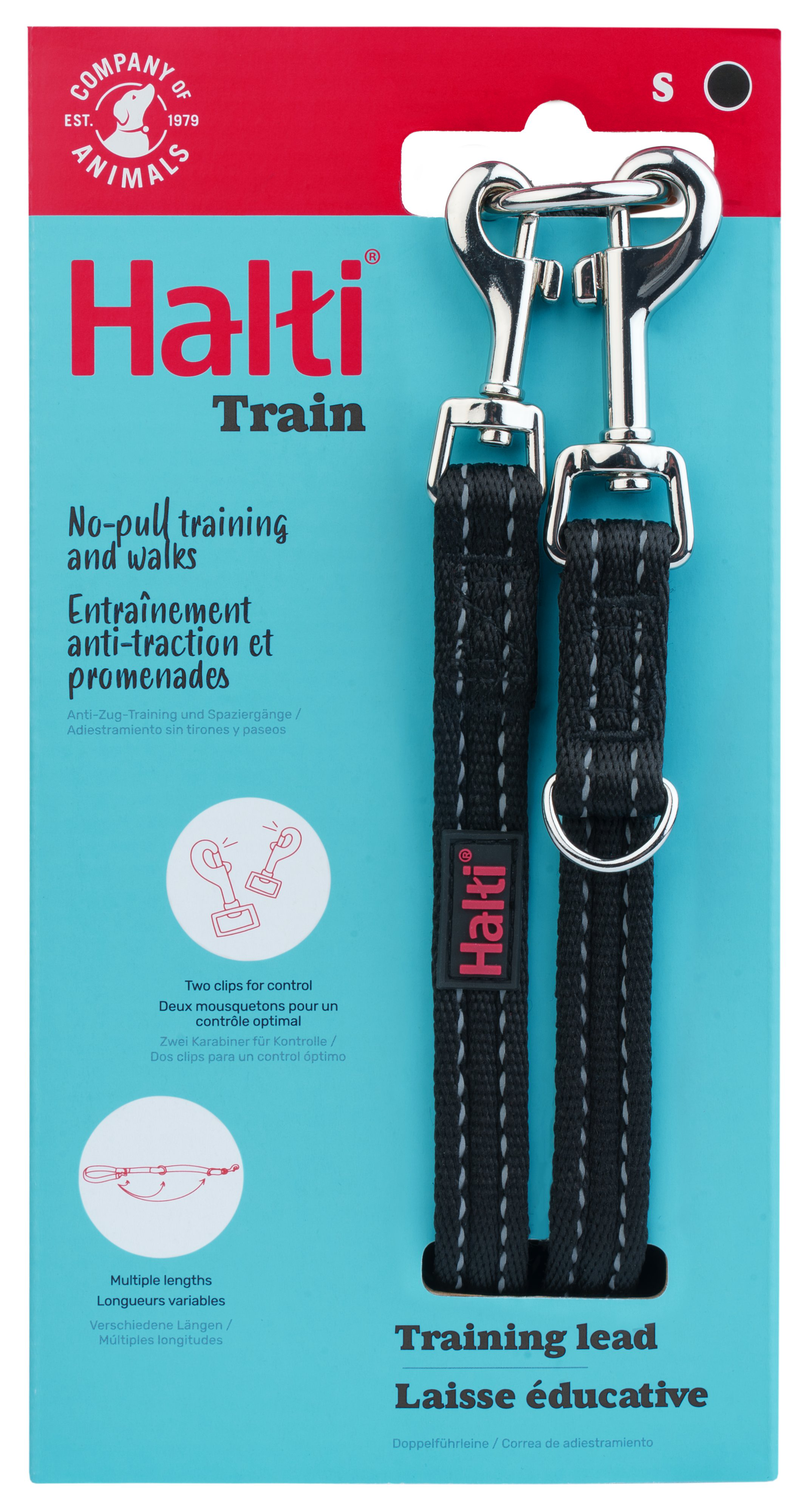 Halti - Laisse Educative Training Lead S pour Chiens - Noir Image num&eacute;ro 1