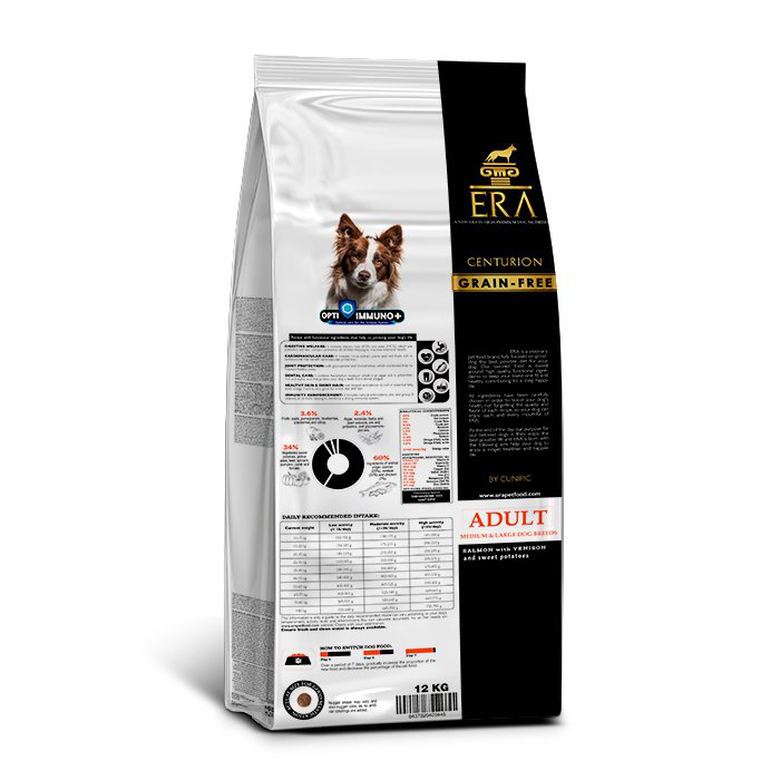 Era - Croquettes Centurion au Saumon et au Cerf pour Moyens et Grands Chiens - 12kg Image numéro 2 Era - Croquettes Centurion au Saumon et au Cerf pour Moyens et Grands Chiens - 12kg Image numéro 2