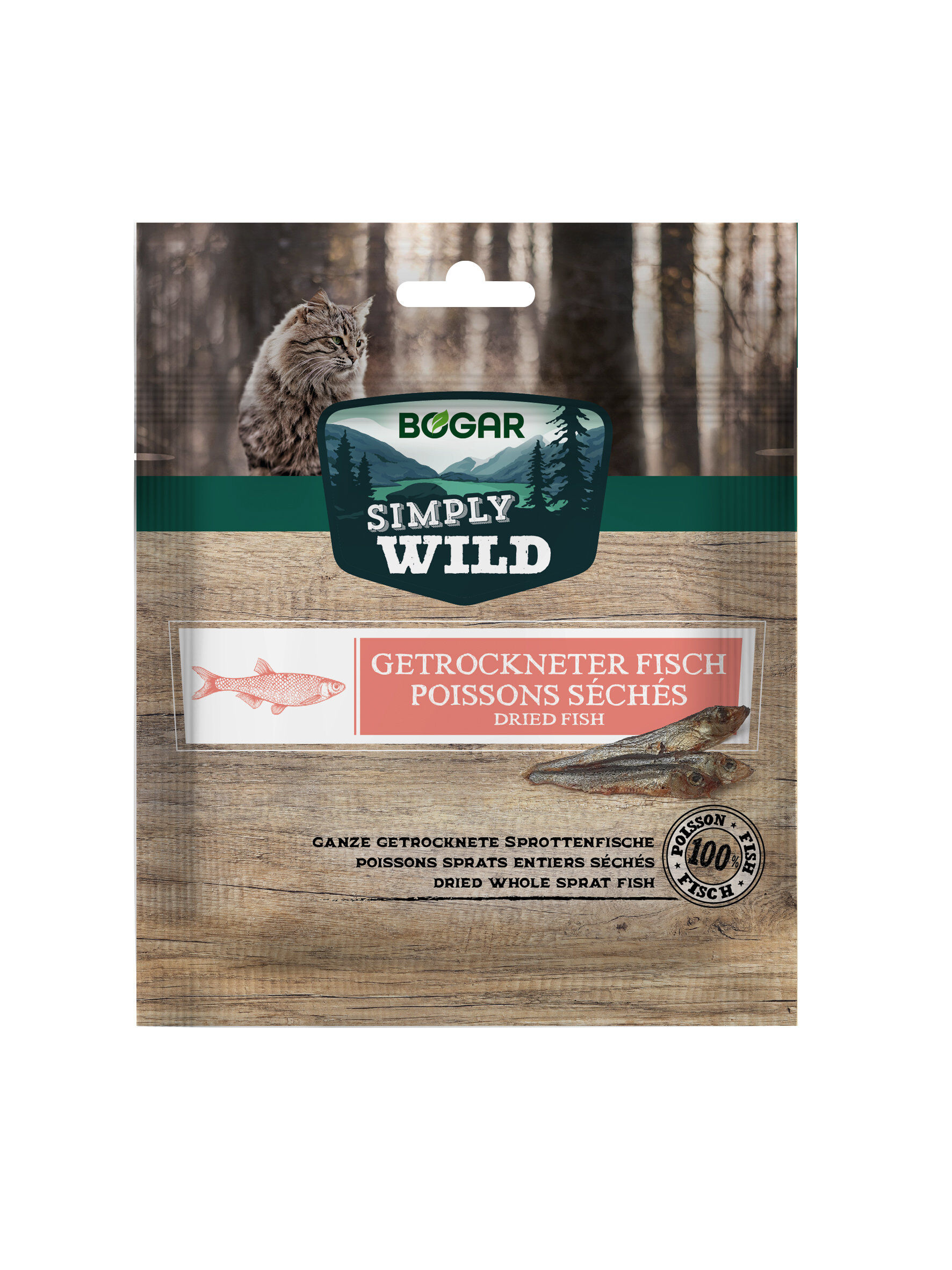 Simply Wild - Friandises Bogar Poissons S&eacute;ch&eacute;s pour Chats - 50g Image num&eacute;ro 1