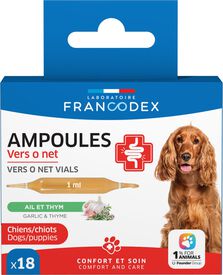 Francodex - Ampoules Vers O Net pour Chats et Chatons - 18x1ml