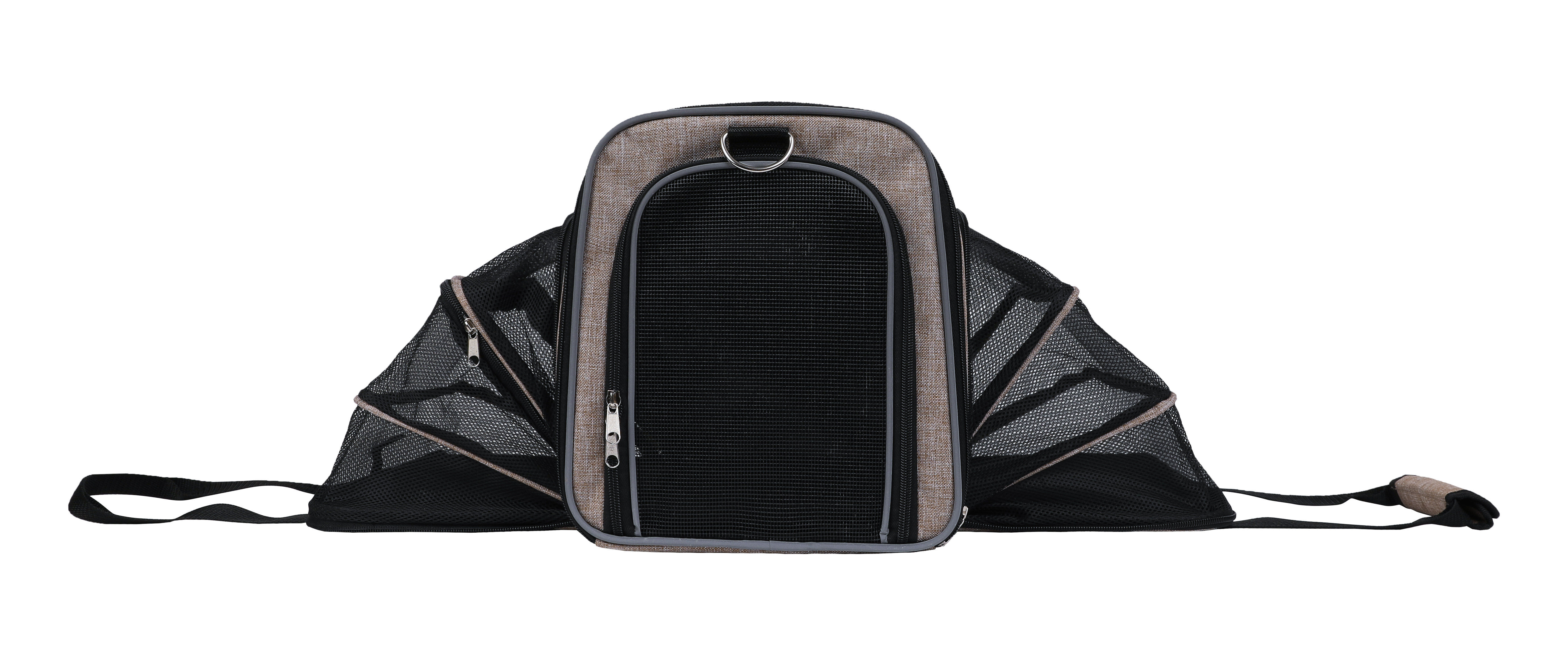 Wouapy - Sac de Transport Camping Beige pour Chien - 45x25x28cm Image num&eacute;ro 2