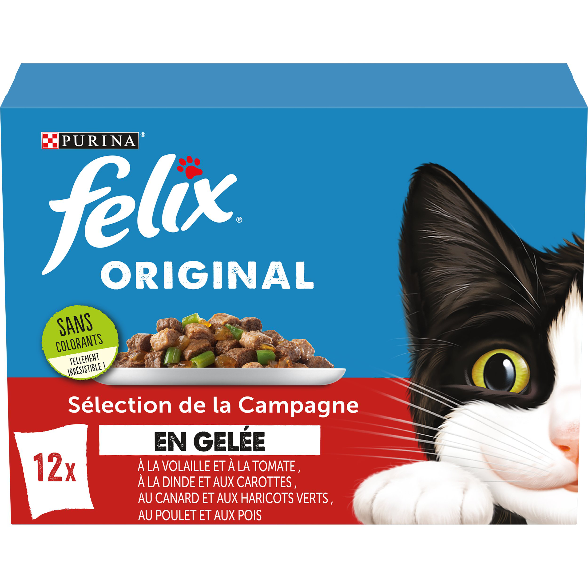 FELIX - Sachets Fra&icirc;cheur Eminc&eacute;s en Gel&eacute;e Volaille et L&eacute;gumes pour chats adultes - 12x85g Image num&eacute;ro 6