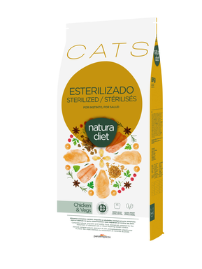 Natura Diet - Croquettes Chat Poulet Stérilisé - 8Kg