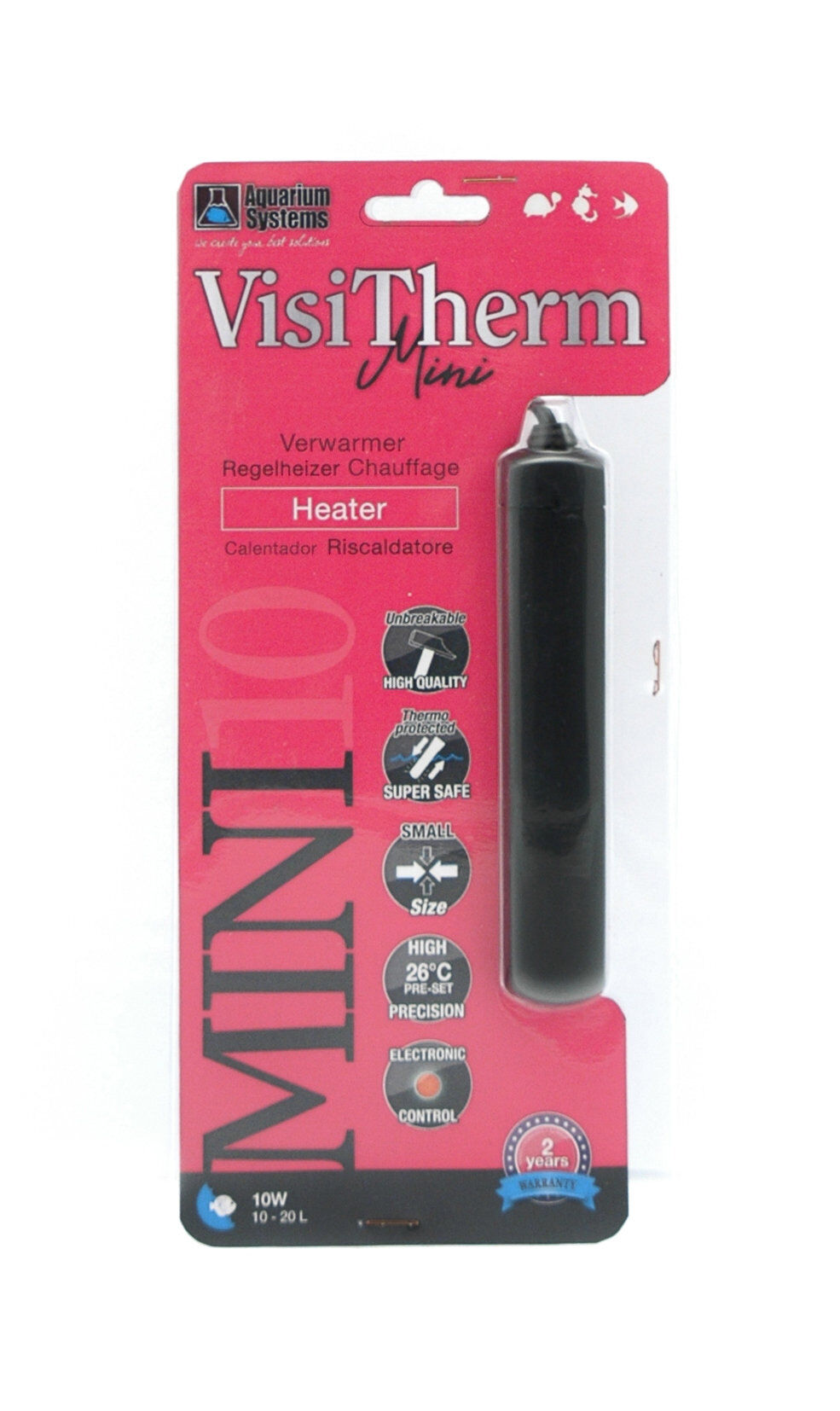 Aquarium Systems - Chauffage VisiTherm Mini pour Aquarium 10L &agrave; 20L- 10W Image num&eacute;ro 2