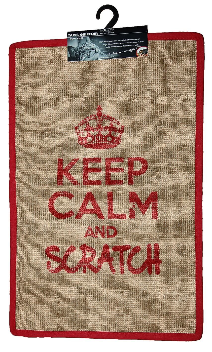 Wouapy - Tapis Griffoir Rectangle pour Chats - Rouge Image num&eacute;ro 1