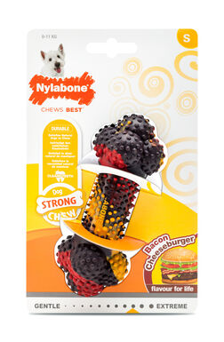 Nylabone - Jouet à Mâcher Bacon Cheeseburger Strong Chew