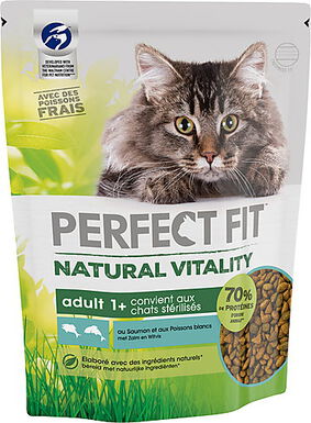 Perfect Fit - Croquettes Natural Vitality au Saumon et aux Poissons Blanc pour Chat - 1Kg