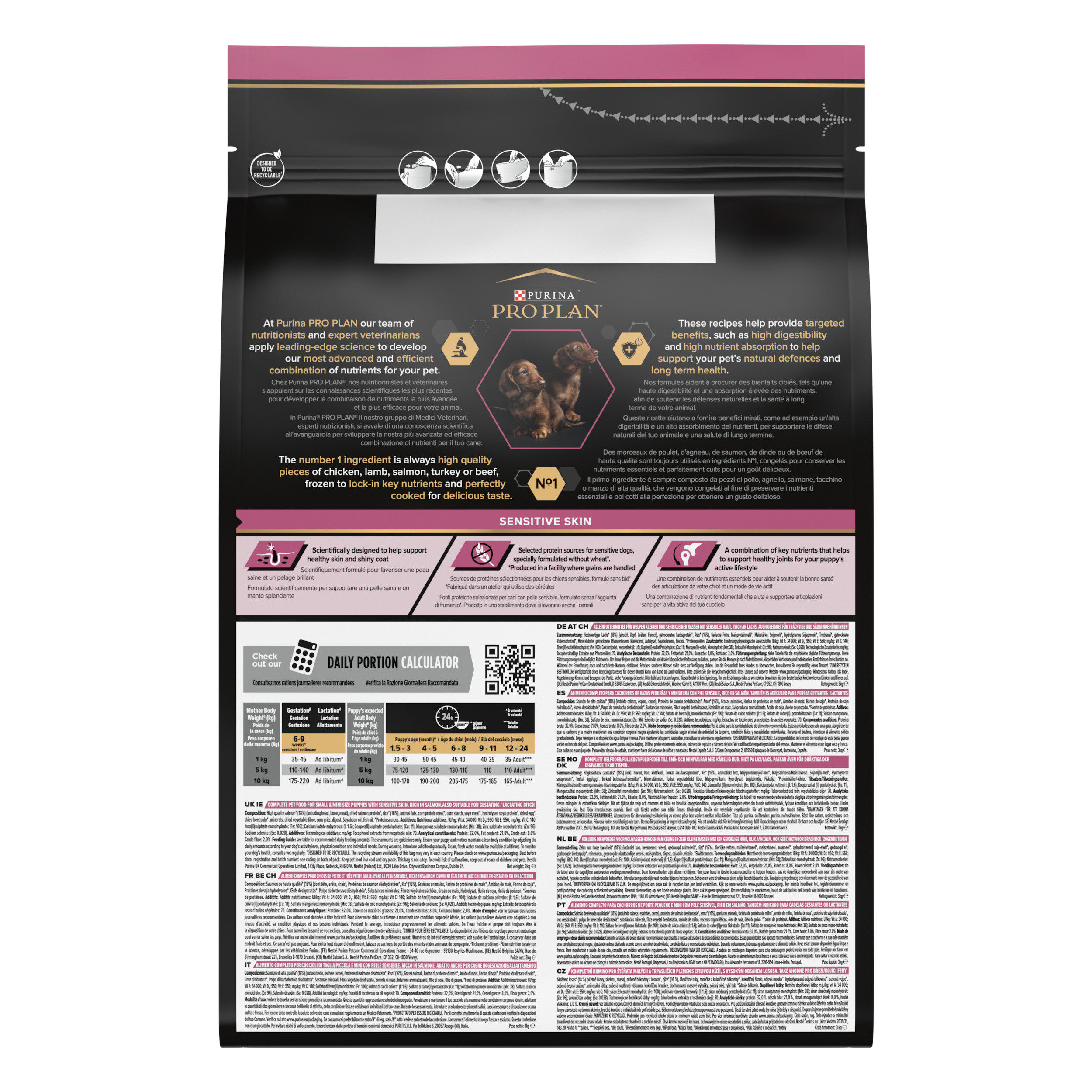 Pro Plan - Croquettes OPTIDERMA Small & Mini Sensitive Skin Saumon pour Chiot - 3Kg Image num&eacute;ro 6