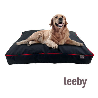 Leeby - Coussin Imperméable Noir pour Chiens