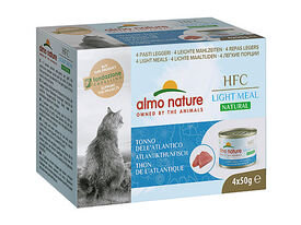 Almo Nature - Boîtes Patée Light Meal au Thon de l'Atlantique pour Chat - 4x50g