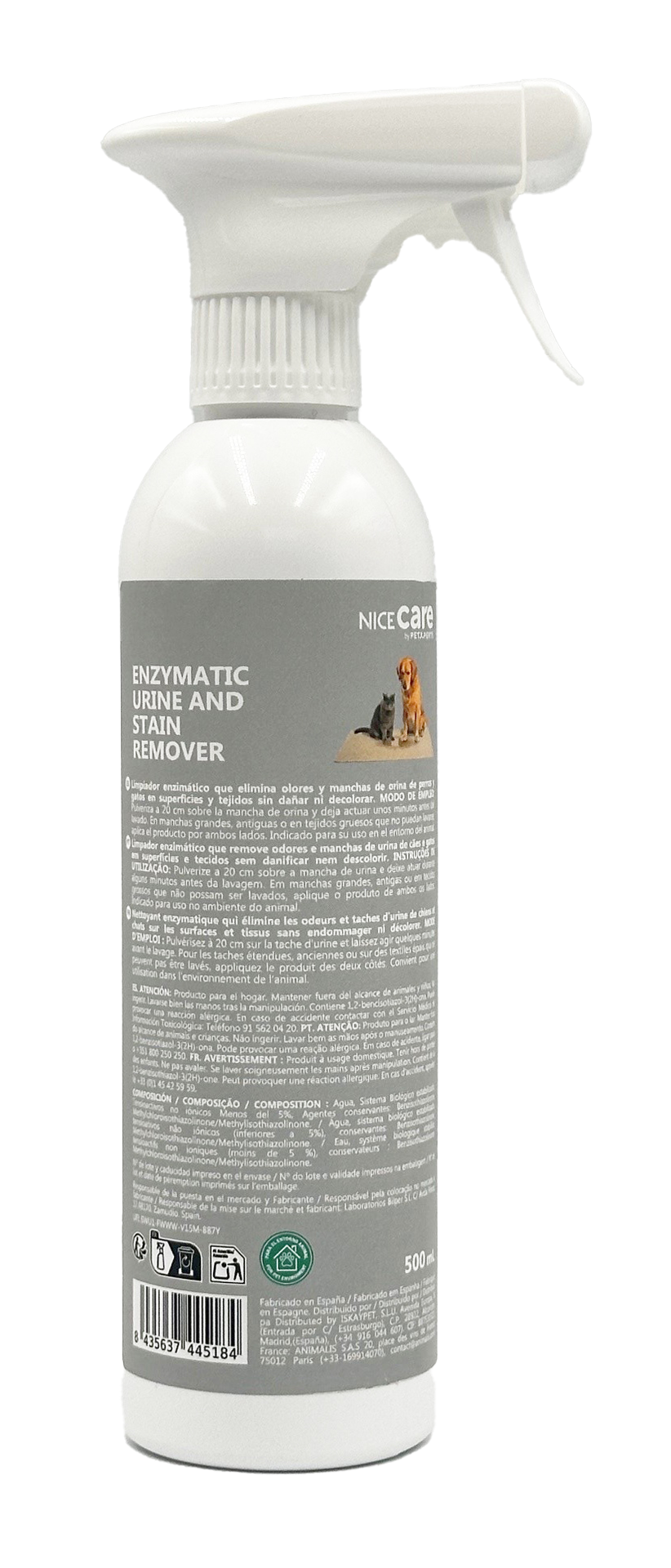 Nice Care - D&eacute;tachant Enzymatique pour Chats - 500ml Image num&eacute;ro 2