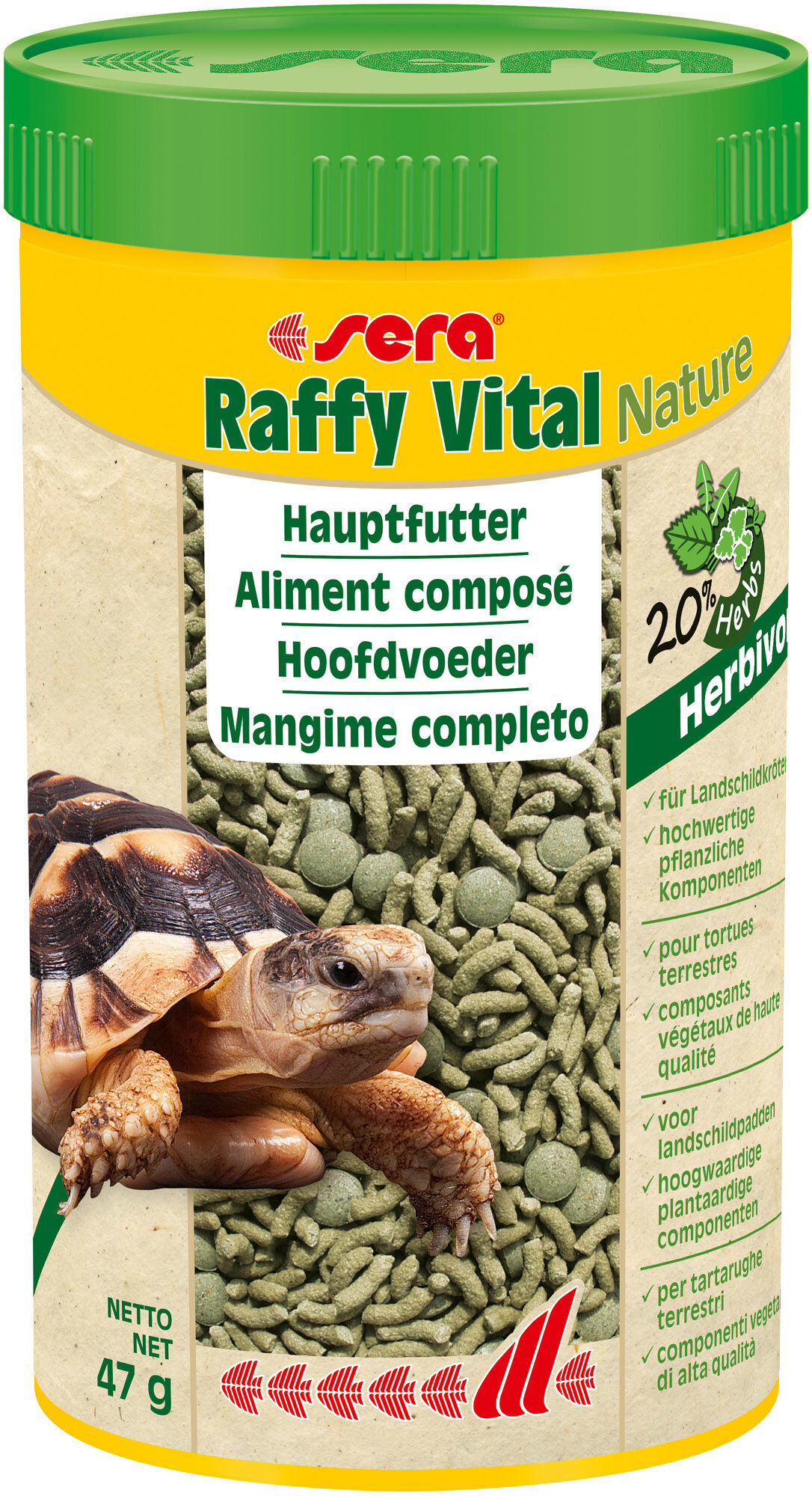 Sera - Aliments Compos&eacute; Raffy Vital pour Tortues Terrestres et Reptiles Herbivores - 250ml/47g Image num&eacute;ro 1