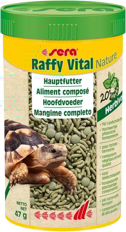 Sera - Aliments Composé Raffy Vital pour Tortues Terrestres et Reptiles Herbivores - 250ml Image numéro 1 Sera - Aliments Composé Raffy Vital pour Tortues Terrestres et Reptiles Herbivores - 250ml Image numéro 1