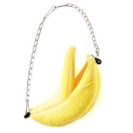 Duvoplus - Maison Banane en Peluche Jaune - 20x6x6cm