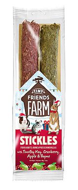 Tiny Friends Farm - Friandises Noël Stickles à la Pomme pour Rongeur - 120g