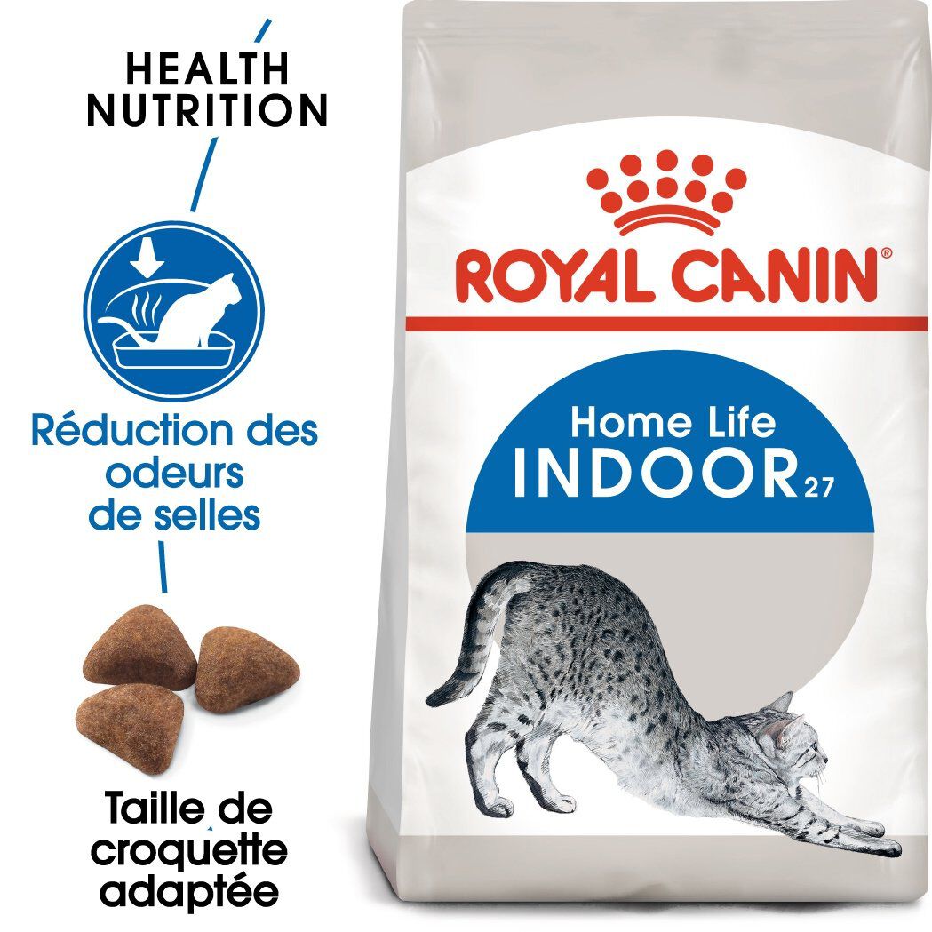 Royal Canin - Croquettes Indoor 27 Chat d'Int&eacute;rieur pour Chat Adulte - 4Kg Image num&eacute;ro 1