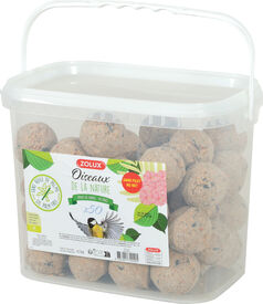 Zolux - Seau Boules de Graisse pour Oiseaux des Jardins - x50/90g