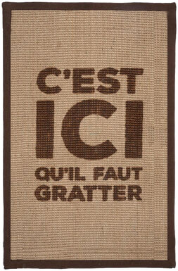 Wouapy - Tapis Griffoir Rectangle Marron pour Chats - 60x38cm
