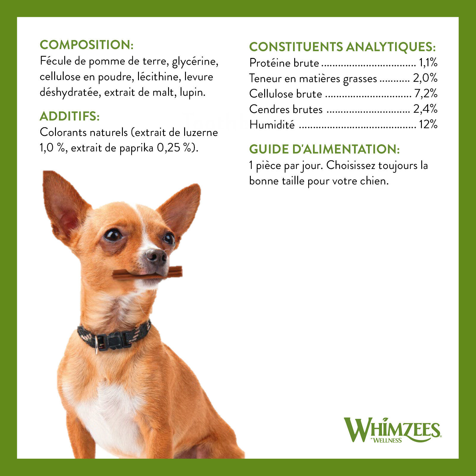 Whimzees - B&acirc;tonnets Nature Natural Dog Treats XS pour Chien - x56 Image num&eacute;ro 3