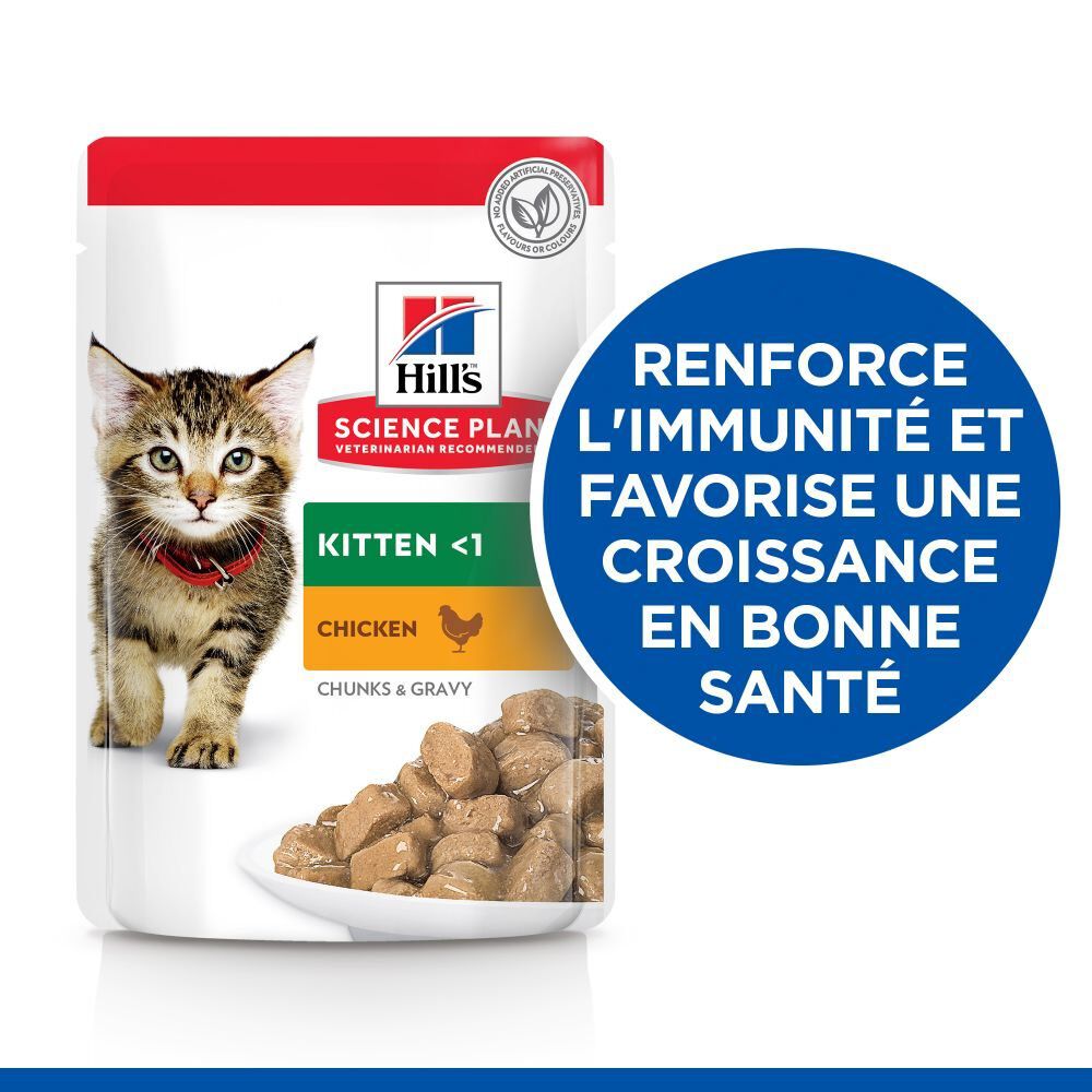 Hill's Science Plan - Kitten Multipack 12 Sachets Repas Pour Chaton Poulet Et Poisson  - 12x85g Image num&eacute;ro 4