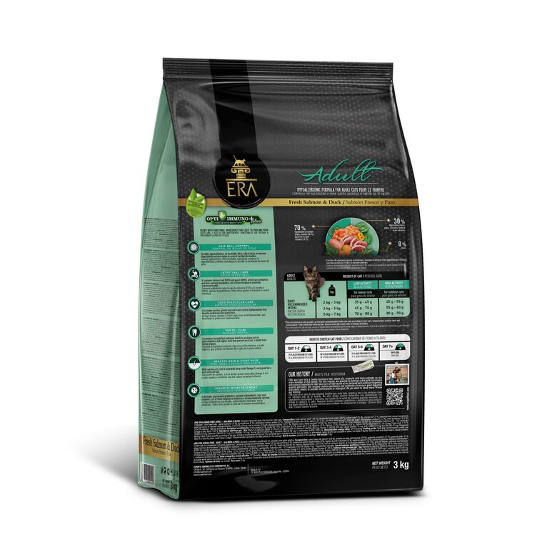 Era - Croquettes Sans Céréales Saumon et Canard pour Chats - 3kg Image numéro 2 Era - Croquettes Sans Céréales Saumon et Canard pour Chats - 3kg Image numéro 2