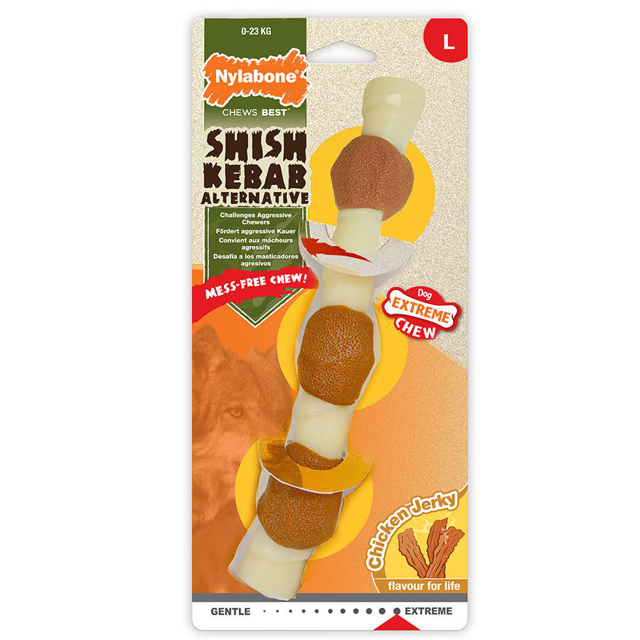 Nylabone - Jouet &agrave; M&acirc;cher Jerky Extreme Kebab au Poulet - L Image num&eacute;ro 1
