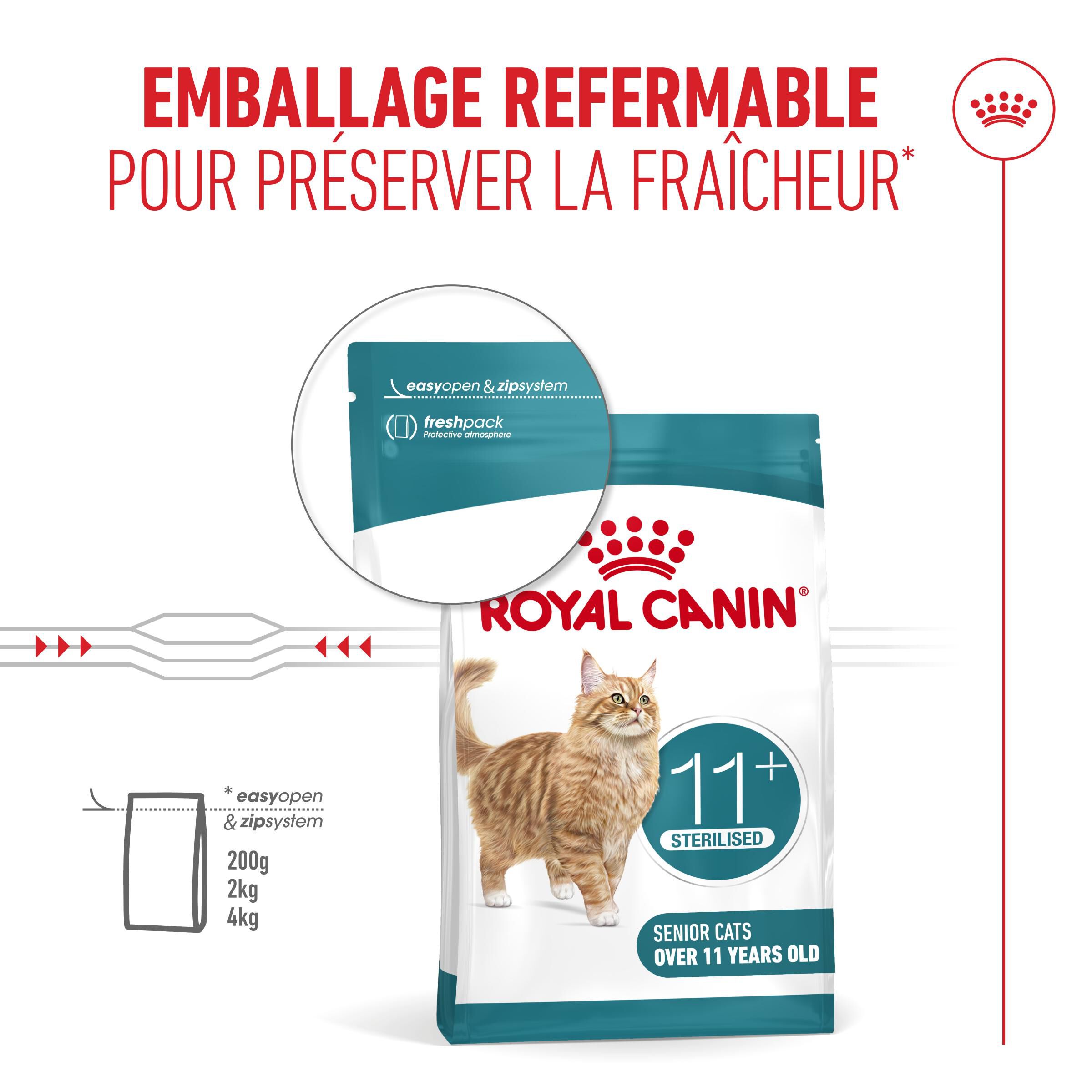 Royal Canin - Croquettes Ageing Sterilised 11+ pour Chats Senior St&eacute;rilis&eacute;s - 400g Image num&eacute;ro 4