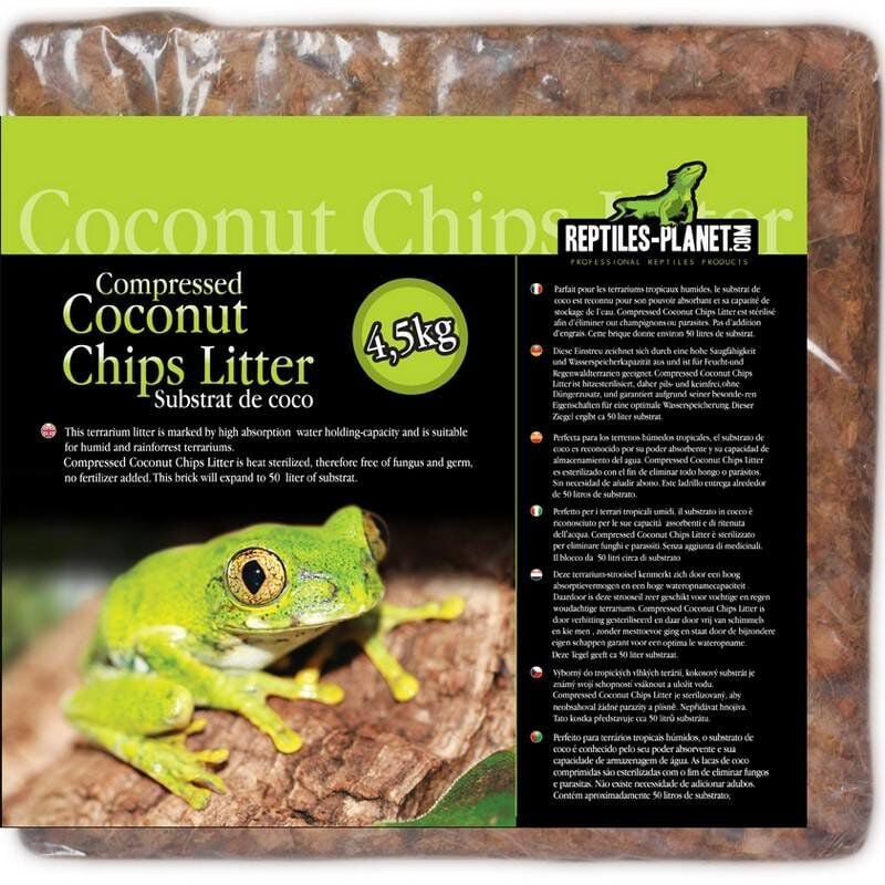 Reptiles Planet - Liti&egrave;re Coconut Chips Litter pour Reptiles - 4,5Kg/56L Image num&eacute;ro 1