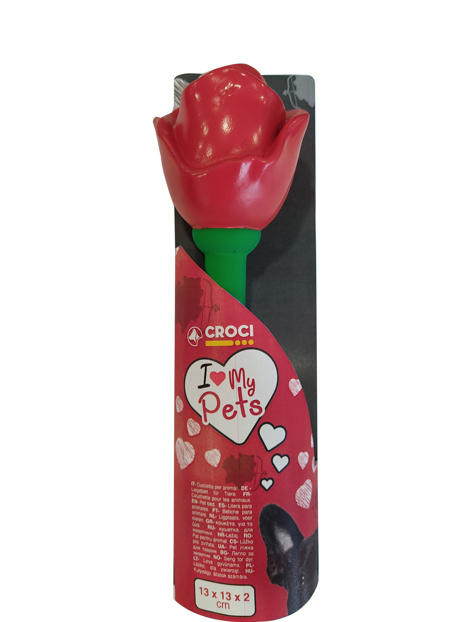 Croci - Jouet en Latex Love Rose Rouge pour Chiens - 24x6cm Image num&eacute;ro 1