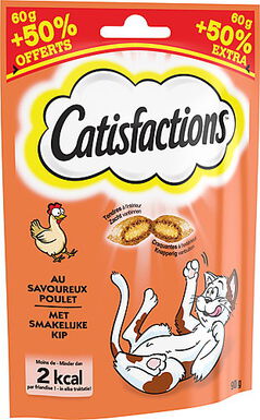 Catisfactions - Friandises au Poulet pour Chat - 60g + 50% OFFERTS