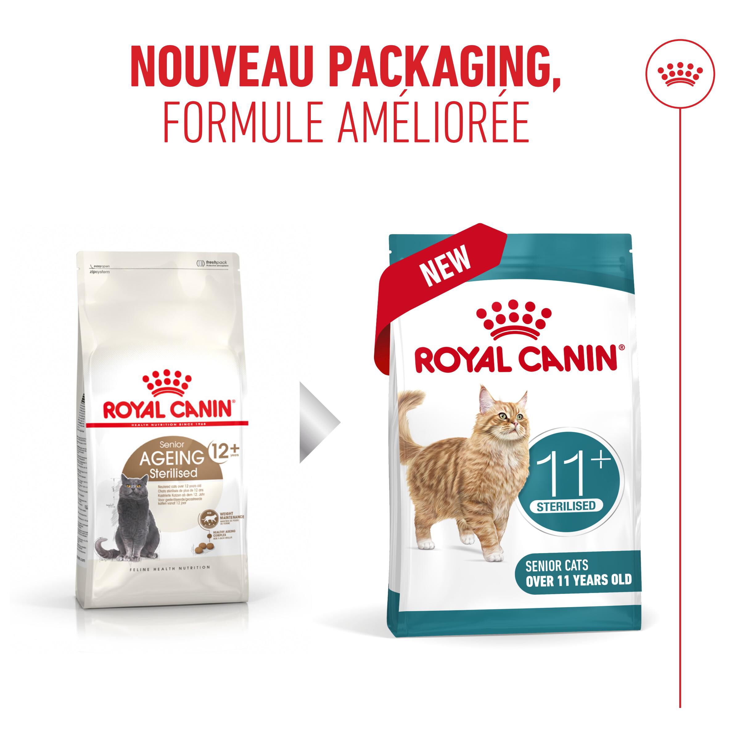 Royal Canin - Croquettes Ageing Sterilised 11+ pour Chats Senior St&eacute;rilis&eacute;s - 400g Image num&eacute;ro 3