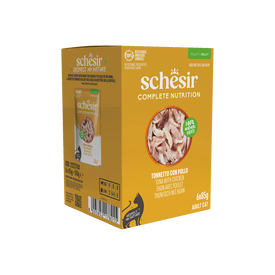 Schesir - Sachets Humides Thon et Poulet en Gel&eacute;e pour Chats - 6x85g