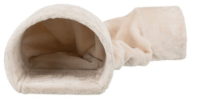Trixie - Tunnel douillet avec 2 sorties lapins nains beige - 27x21x80cm