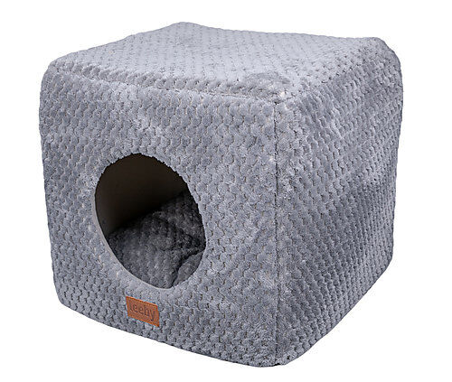 Leeby - Couffin Cube Gris pour Chats - S Image num&eacute;ro 2