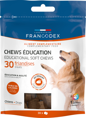 Francodex - Friandises Chews Education Surpoids pour Chiens - 30x3g