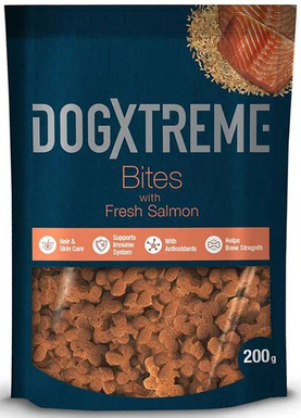 DogXtreme - Friandises BITES avec Saumon Frais pour Chiens - 200g