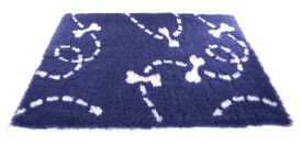 Martin Sellier - Tapis Plat Petbed Pointillé Bleu et Blanc pour Chien