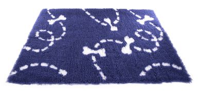 Martin Sellier - Tapis Plat Petbed Pointillé Bleu et Blanc pour Chien