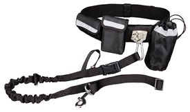 Trixie - Laisse Canicross avec Ceinture Ventrale pour Chien Noir